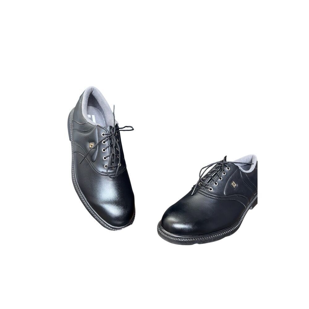 FootJoy Men’s Black Leather Golf Shoes Size 9.5 Medium Spiked